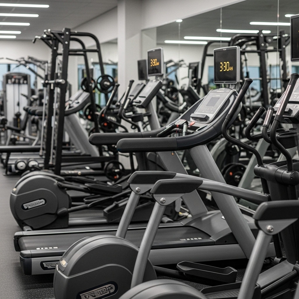 Member working out at Iron Mike's Gym during 24-hour access